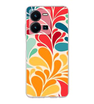 PrintiFy Vivo Y22s ile Uyumlu Retro Color 5  Kamera Korumalı Şeffaf  Kılıf