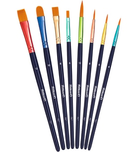 Lot de 8 pinceaux synthétiques de qualité supérieure