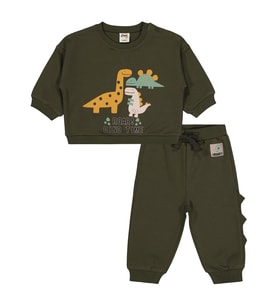Civil Baby Dino Baskılı 6-18 Ay Takım - Yeşil