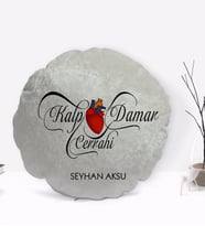 BK Gift Kişiye Özel İsimli Kalp Damar Cerrahı Tasarımlı Dekoratif Kırlent Yastık-3