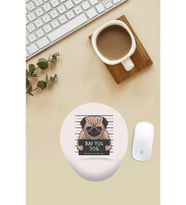 Suçlu Pug Desenli Bilek Destekli Mouse Pad