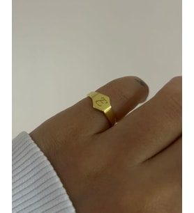 925 Gümüş  Ayarlanabilir Serçe Parmak Yüzüğü İstediğini Yazdır (Gold)