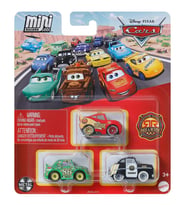 Disney Pixar Cars - Üçlü Mini Racers - Chick Hicks & Lightning McQueen & Sheriff