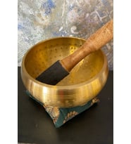 Pirinç Meditasyon Çanı Yoga Çanı Tibet Çanağı Singing Bowl 15 Cm 7 Element