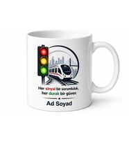 Metro Tren Makinist Sinyalizasyon Işıkları Hızlı Ulaşım Kupa Bardak Hediye