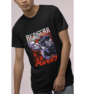 Anime Berserk Red Tişört (Siyah)