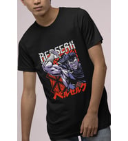 Anime Berserk Red Tişört (Siyah)