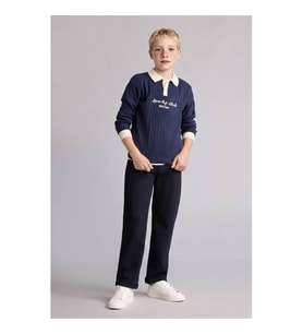 Defacto Pike Regular Pamuklu Fit Lacivert Erkek Çocuk Pantolon H5349A8/NV91