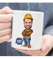 Kişiye Özel Yakışıklı Mühendis Karikatürlü Kupa Bardak