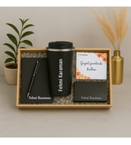 Özen Avm Kişiye Özel 380 Ml Termos, Defter, Kalem Ve Kartvizit Kutulu Hediye Seti