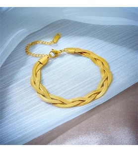 Örgü Gold Çelik Bileklik Sns400377