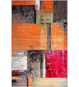 Eliana Home Baskılı, Yıkanabilir Kaymaz Taban Salon Halısı LNA1025 100x150 cm (Turuncu)