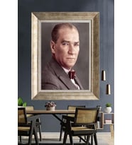 Gümüş Çerçeveli Atatürk Tablo ds53