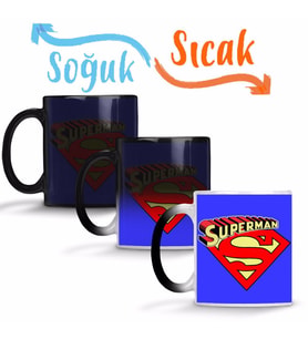 Süperman Sihirli Kupa Bardak Porselen