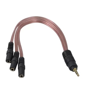 Pm-12283 3.5Mm Stereo 3X Dişi Çoklayıcı (3 Boğumlu - 20 Cm)