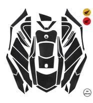 Grippatch - Honda PCX 125 2025 ile Uyumlu Kaydırmaz 6D Karbon 44 Parça Tank Pad Seti GC40