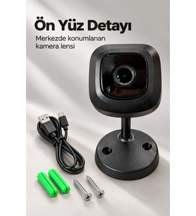 Mey İthalat® WiFi Güvenlik Kamerası Telefondan Canlı Görüntü İzleme
