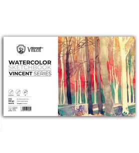 Vincent Watercolor Sketchbook White Suluboya Blok 300 gr 20x35 cm 10 Sayfa 