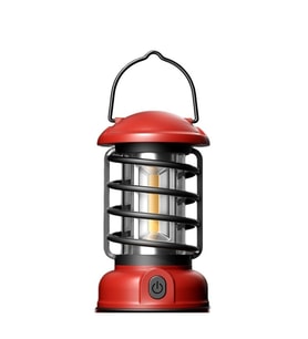 Madfox Vintage Glamping Kamp Lambası 300 Lümen RED