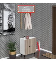 Kenzlife ayakkabılık cimcime4 crdbyz 68*060*32 kapaklı 4 raflı 12 çift ayakkabı kapasitesi