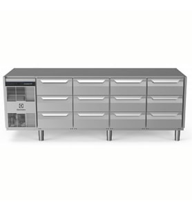 Electrolux Professional Endüstriyel Soğuk Tezgah 12x1/3 Çekmeceli 590 Lt,-2+10 °c, Aısı 304, Üst Tablasız EH4H7CCCC