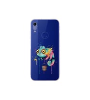 Honor 8A ile Uyumlu Splash Bukalemun Tasarımlı Şeffaf Silikon Kılıf