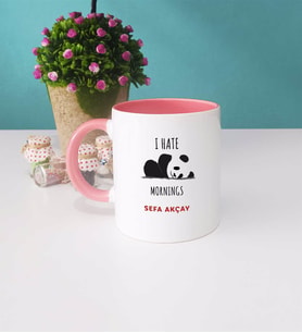 Sevimli Panda Kupa Bardak Pembe