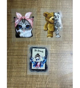 7X4 CM ÜTÜ İLE YAPIŞAN 3 LÜ TRANSFER BASKI ARMA YAMA TİŞÖRT KOT BASKI