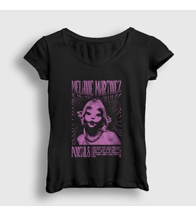 Presmono Kadın Siyah Portals Melanie Martinez T-Shirt 471639tt