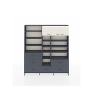 Arges Dolap 17 Raflı 6 Çekmeceli 3 Kapaklı 220x30x243 Antrasit-Aytaşı/Antrasit