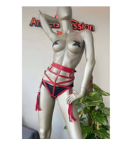 Püskül Detaylı Şık Kırmızı Harness