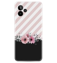 General Mobile GM 24 Pro Kılıf Resimli Desenli Baskılı Silikon Strip Pink Flowers 1396