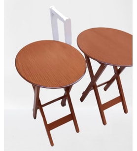 Zigon Çanta 90124 Sehpa Oval Model İkili Takım Ahşap Mdf Ceviz Renk Uyumu El Yapı