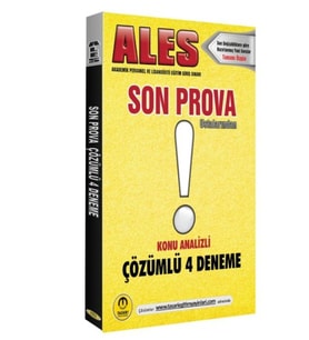 Tasarı Ales Son Prova 4 Çözümlü Deneme