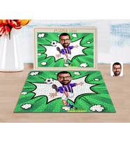 BK Gift Kişiye Özel Sarı Lacivert Karikatürlü 1000 Parça Profesyonel Puzzle-1