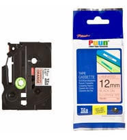 PUUN®Brother P-Touch TZE-B31 12MM x 8m Fosforlu Turuncu Orange Üzerine Siyah Muadil Laminasyon Etiket Şeridi (Çok Renkli)