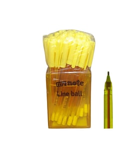 Mynote Line Ball 50'li PP Kutu Neon Sarı