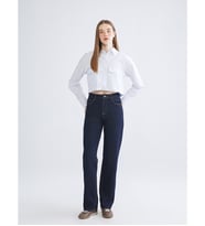 LCW Jeans İndigo Straight Fit Kadın Jean Pantolon