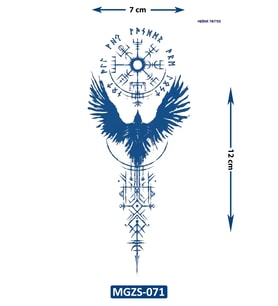 Vegvisir Viking Pusula Geçici Dövme Yarı Kalıcı Aylık Yapıştırma Dövme