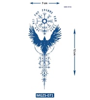 Vegvisir Viking Pusula Geçici Dövme Yarı Kalıcı Aylık Yapıştırma Dövme