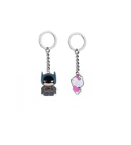 Batman Hello Kitty İkili 2 Adet Çift Anahtarlık veya Çanta Süsü (Çok Renkli)