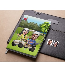 Bk Gift Kişiye Özel Sevgililer Karikatürlü Beyaz Defter-96 , Arkadaşa Hediye , Sevgiliye Hediye