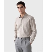 LCWAIKIKI Classic Bej Regular Fit Gabardin Erkek Gömlek