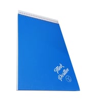Üstten Spralli Sert Kapak Bloknot 100 Yaprak Çizgili Defter 17x24 Cm Mavi Renk 1 Adet Think Positive
