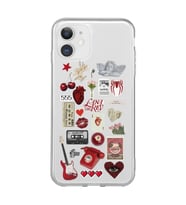 Iphone 11 Uyumlu Lana Del Rey Sticker Tasarımlı Şeffaf Telefon Kılıfı