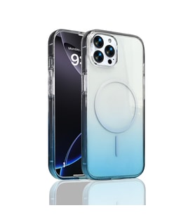 Apple iPhone 14 Pro Max Kılıf M-Safe Şarj Özellikli Renk Geçişli Septik Silikon