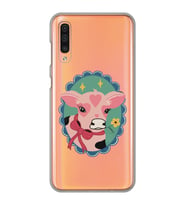 Samsung Galaxy A50 - A30S Uyumlu İnek Tasarımlı Şeffaf Telefon Kılıfı