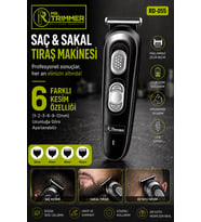 Mr.Trimmer RD-055 Gri Saç Ve Sakal Tıraş Makinesi Profesyonellere Özel 6 Farklı Kesim 120 Dk Kullanı