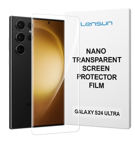 Galaxy Uyumlu S24 Ultra Lensun Nano Şeffaf Ekran Koruyucu