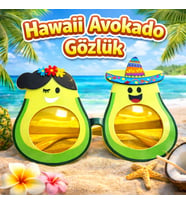 Hawaii Temalı Avokado Gözlük – Kostüm Parti Gözlüğü